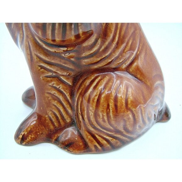 Dog Spaniel Hound Ceramic Pottery Figurine Brazil By MCS Mid-Century Modern Look - Picture 10 of 12